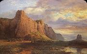 Nicholas Chevalier Mount Arapiles and the Mitre Rock oil painting
